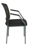 Modern Ventilated Black Stack Chair