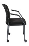 Modern Ventilated Stack Chair with Casters