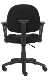 Black Fabric Deluxe Posture Task Chair with Loop Arms (MB317-BK)