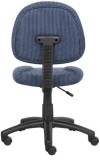 Blue Fabric Armless Deluxe Posture Task Chair (MB315-BE)