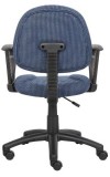 Blue Fabric Deluxe Posture Task Chair with Loop Arms (MB317-BE)