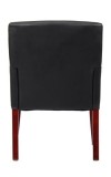 Box Arm Guest Chair with Mahogany Wood Finish Legs (MB619)