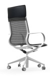 Curva Aluminum Frame Hi-Back Mesh Executive Chair with Casters