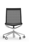 Curva Aluminum Frame Mid-Back Mesh Armless Executive Chair with Casters