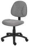 Grey Fabric Armless Deluxe Posture Task Chair (MB315-GY)