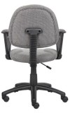 Grey Fabric Deluxe Posture Task Chair with Loop Arms (MB317-GY)