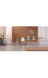 Kai 6 and Credenza with Painted Case and Sliding Door