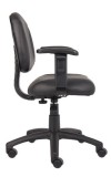 Leather Deluxe Posture Task Chair with Adjustable Arms (MB306)