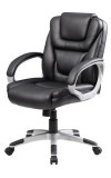 Mid-Back Black Leather Executive Chair (MB8606-BK)