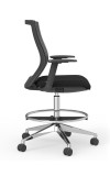 Oroblanco Black Hi-Task Chair with Casters