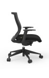 Oroblanco Mid Back Black Task Chair with Casters