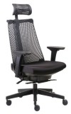 Black Contemporary Mesh-Back Executive Chair (MB6550-BK)