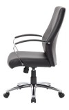 Black High Back Leather Contemporary Executive Chair (MB10101-BK)