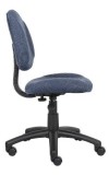 Blue Fabric Armless Deluxe Posture Task Chair (MB315-BE)