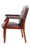 Burgundy Italian Leather Classic Traditional Guest Chair (MB969-B)