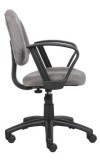 Grey Fabric Deluxe Posture Task Chair with Loop Arms (MB317-GY)