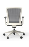 Oroblanco Mid Back White Task Chair with Casters