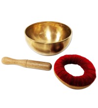 Hand Beaten 10.5&quot; Singing Bowl w/Cushion and Striker