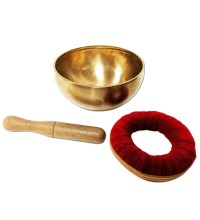 Hand Beaten 8.5&quot; Singing Bowl w/Cushion and Striker