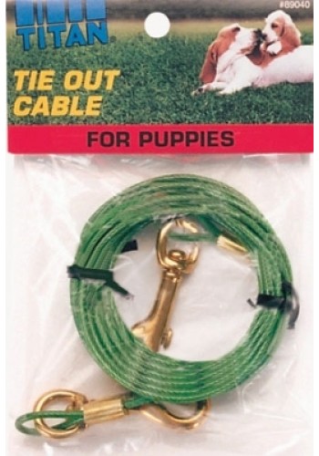 89040 Puppy Tie-Out Cable- Green