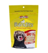 Bandit Ferret Treats Chicken