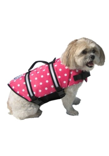 Doggy Lifejacket Pink Polkadot