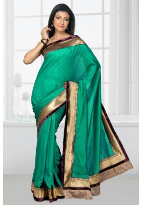 Ghicha silk saree with velvet