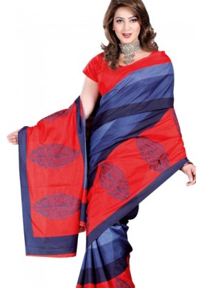 Semi Tusser Printed thick Stripes with Skirt borde