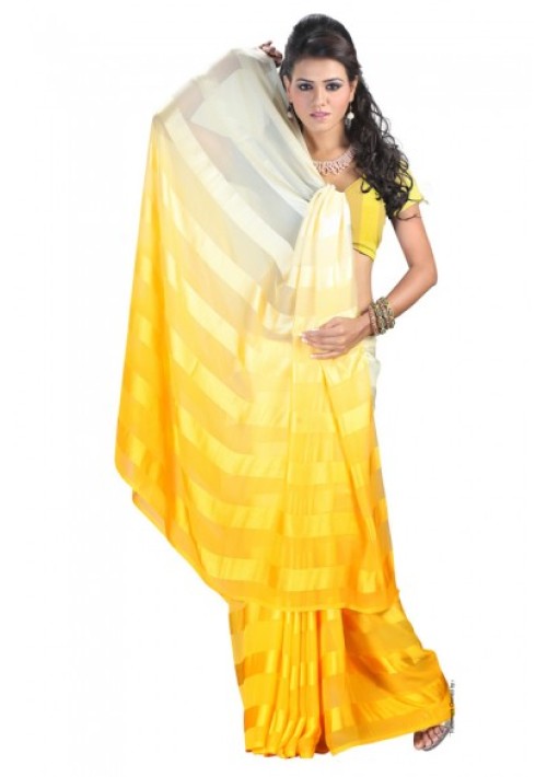 Georgette Satin Patta in Latest Shaded Style in Self Tone 