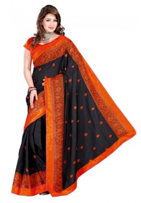 Semi Tusser Linen with Fancy Emboidery all over butty & border