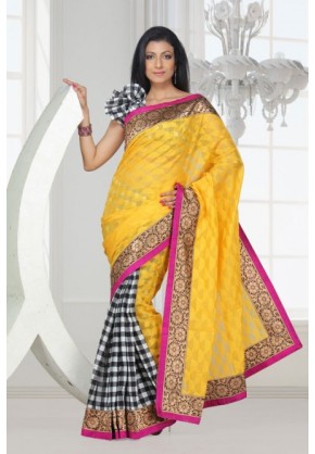 Jute patola and ghicha silk Saree with upadda border