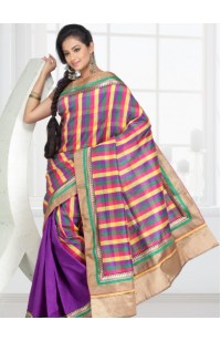 Raw Silk Checks Saree