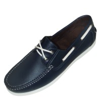 Amali Abaco Navy 2 Eye Lace Up Boat Shoe