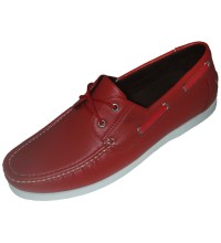 Amali Abaco Red 2 Eye Lace Up Boat Shoe