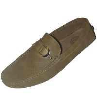 Amali Lucaya Camel Perforated Driving Loafer