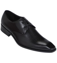 Amali Mens Black Oxford Smooth Perforated Dress Shoe 1839-000