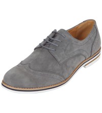 Amali Style 1801 Grey Faux Suede Oxford