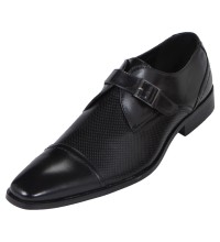 Amali Style 1840 Black Monk Strap Slip On