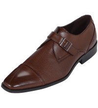 Amali Style 1840 Brown Monk Strap Slip On