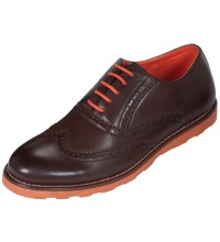 Amali Style 2875 Brown andamp; Orange Wingtip Oxford