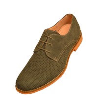 Amali Style Darlin Perforated Grey Saddle Shoe