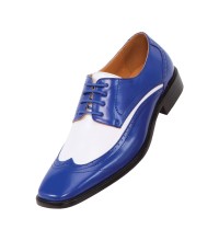 Amali Style P1056 Two Tone Royal andamp; White Oxford