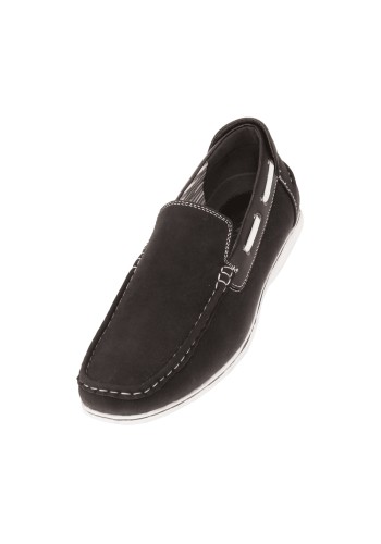 Amali Style Vail Black Microfiber Slip On