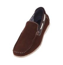 Amali Style Vail Brown Microfiber Slip On