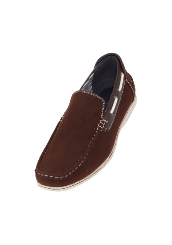 Amali Style Vail Brown Microfiber Slip On