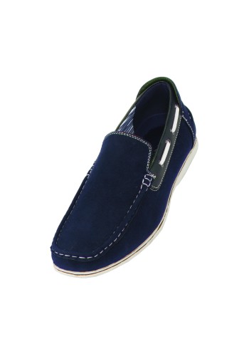 Amali Style Vail Navy Microfiber Slip On