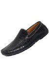 Amali Style Zeki Black Croc Print Loafer