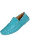 Amali Style Zeki Turquoise Croc Print Loafer