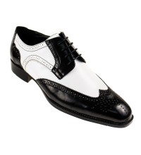 Bolano Elwyn Two Tone Black andamp; White Wing Tip