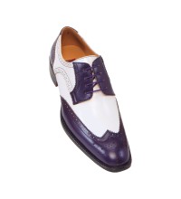 Bolano Elwyn Two Tone Purple andamp; White Wingtip: Style Elwyn-049